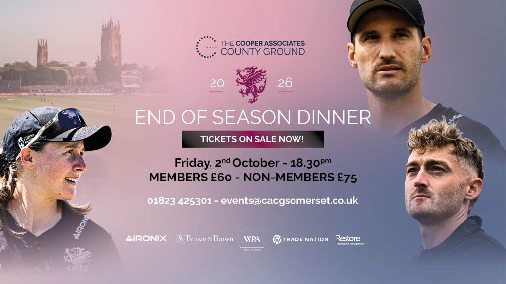 End of Season Dinner: Now on Sale! - Somerset